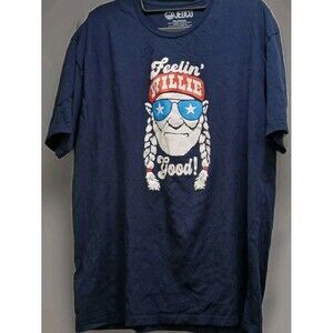 Feelin Willie Good Shirt XL Navy Blue Graphic USA Country Music Funny Jedco Tee